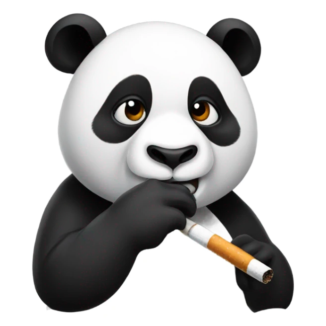 Panda smoking sticker