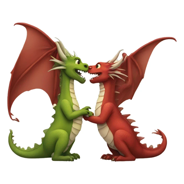 Dragon kissing sticker