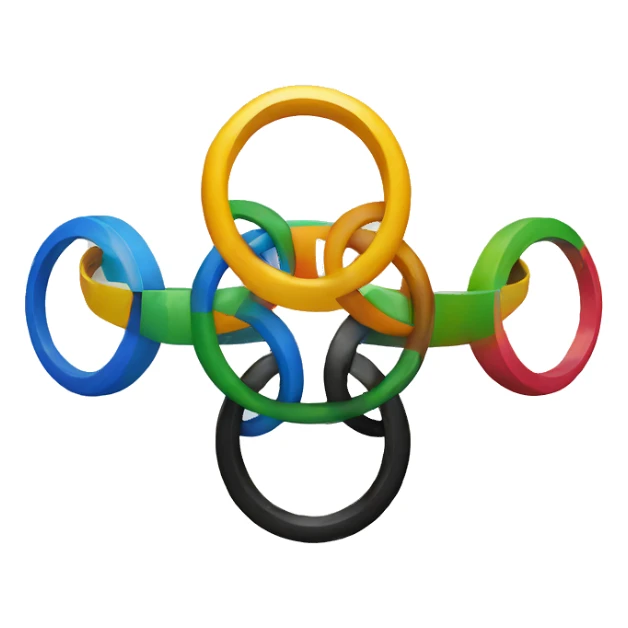 Olympics rings with nike logo sticker
