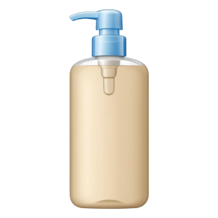 beige body wash bottle sticker
