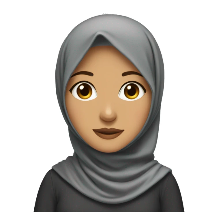 shying hijabi girl sticker