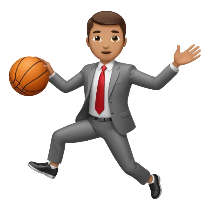 basketball coach flying on a rocket sticker