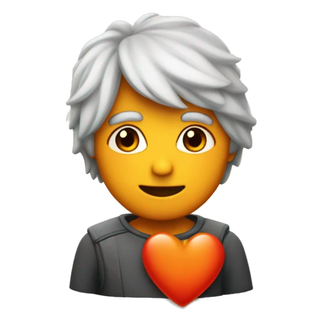 Corazón naranja y rojo sticker