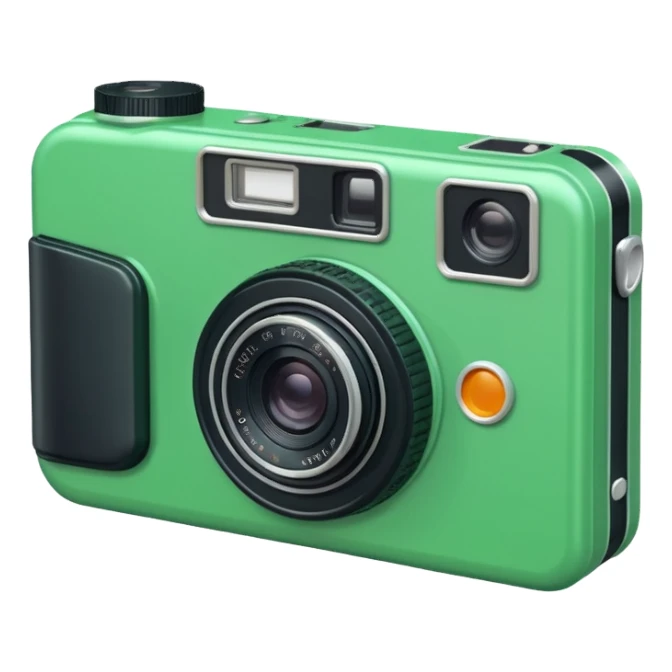 Disposable camera green sticker