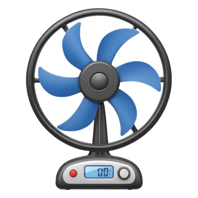 electric fan cartoon sticker