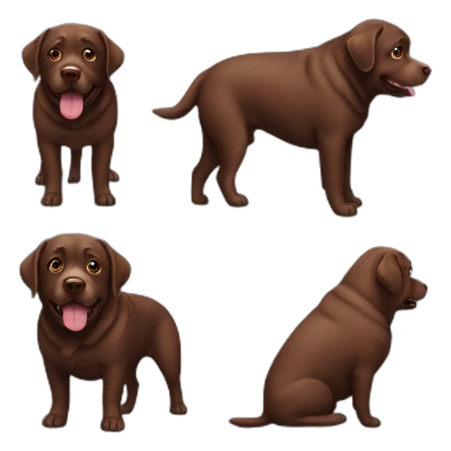 fat old chocolate labrador sticker