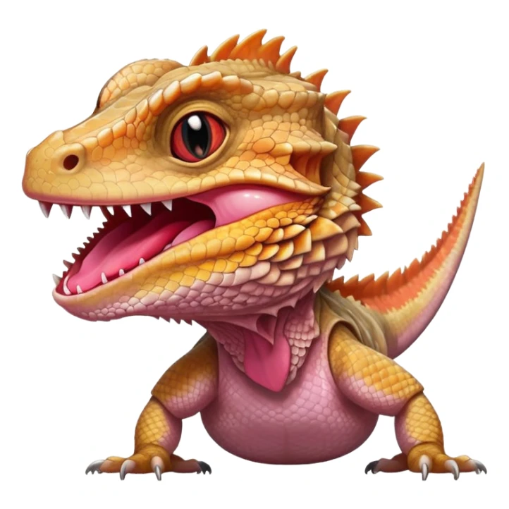 Bearded dragon mouth open sticker