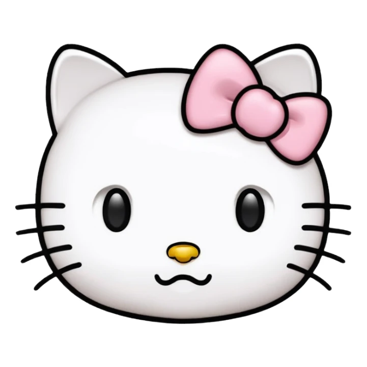 Hello Kitty outline head sticker