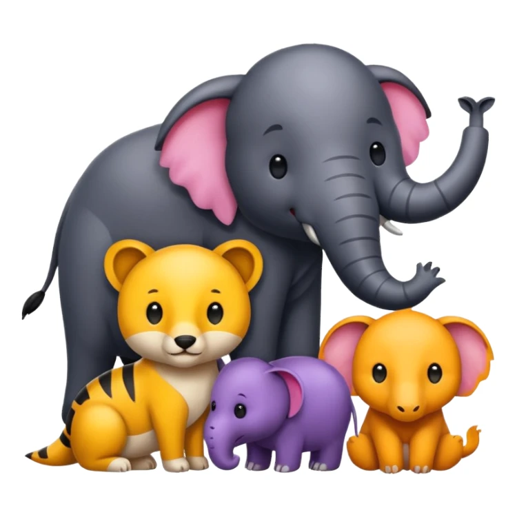 Faça vários animais juntos sticker