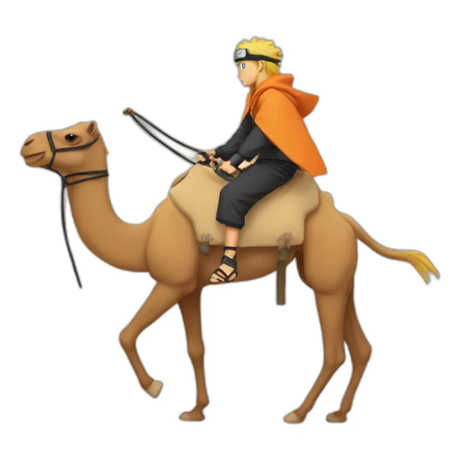 Naruto on a camel sticker
