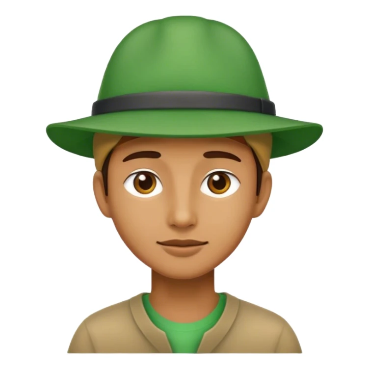 Camel green hat sticker
