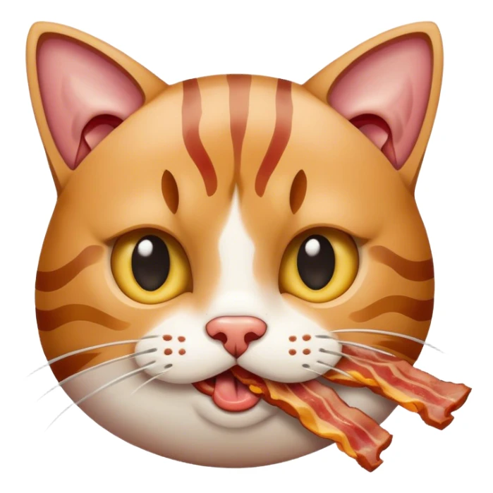 bacon cat sticker