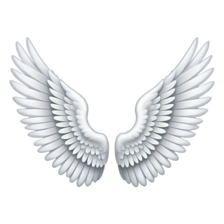 Single angel wing sticker
