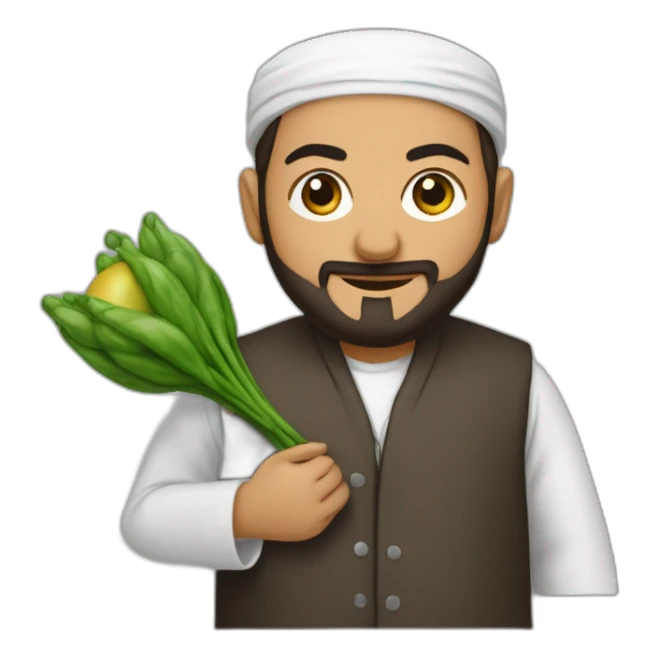 Imam Chalgoumi holding a bescherelle. sticker