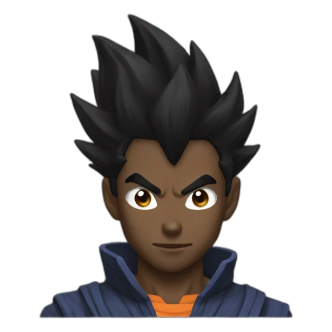 Black goku sticker