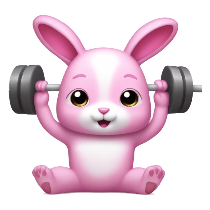 super cute pink rabbit that does gym sticker