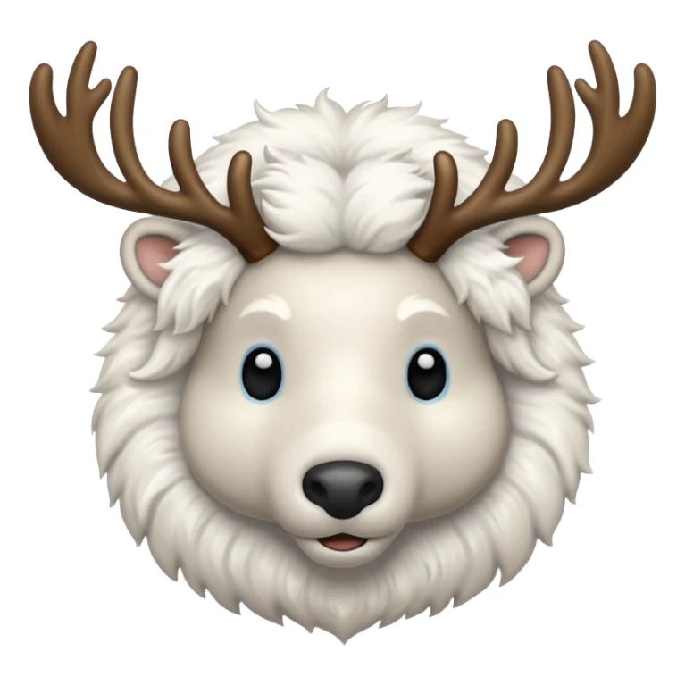 white reindeer sticker
