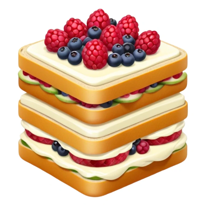 Fruit sandwich with cream sticker