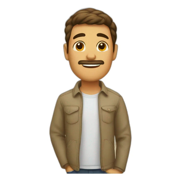 hombre arriba de una casa sticker