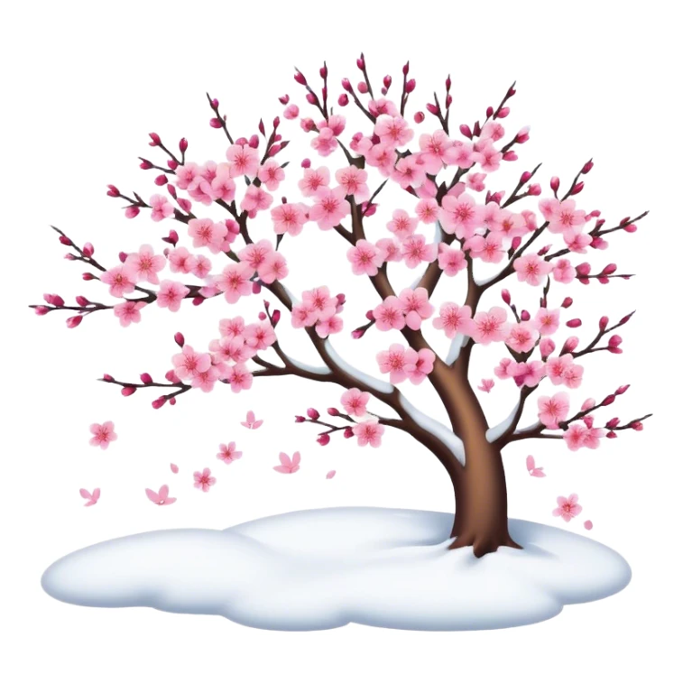 Cherry blossom snow wallpaper sticker