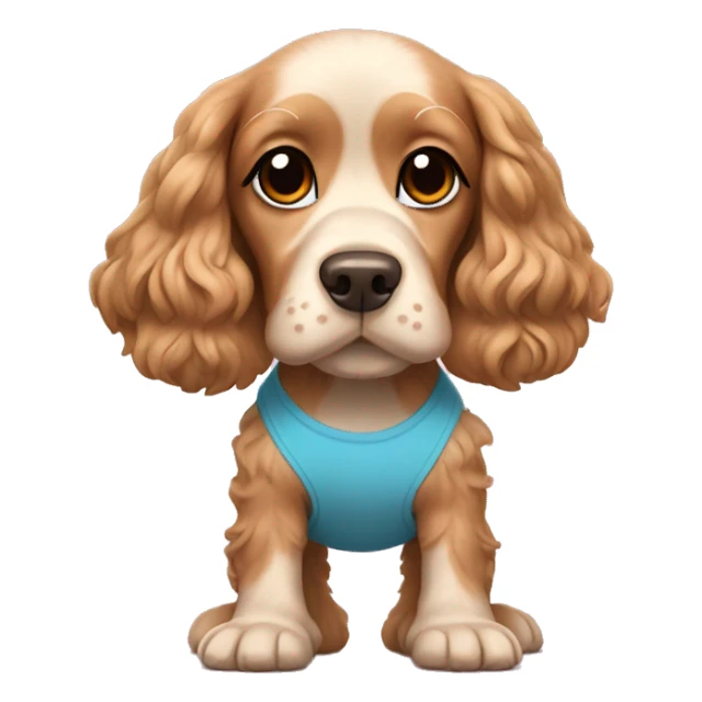 cocker spaniel wearing a yoga outfit sticker