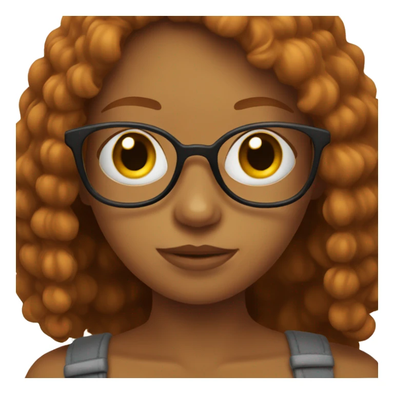 Dark Ginger girl with glasses sticker