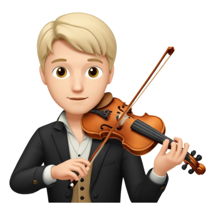 male violinist sticker