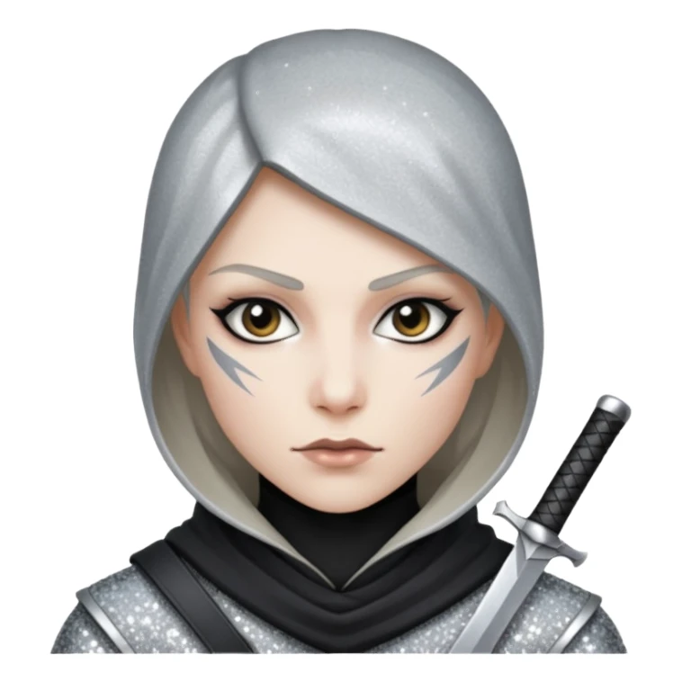 Glitter assassin sticker