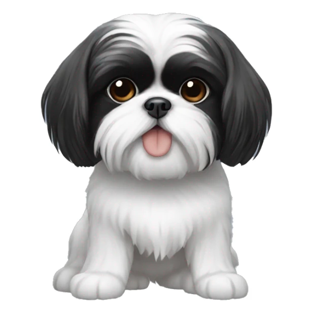 Black and white Shih tzu sticker