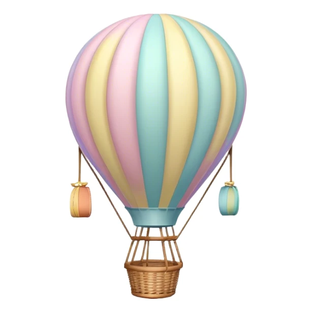 pastel hot air balloon  sticker