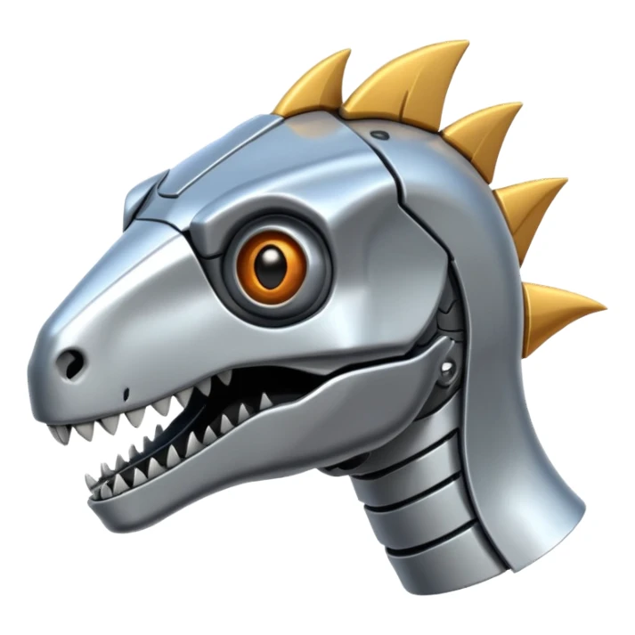 robot dinosaur head sticker