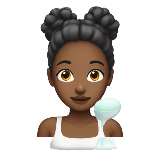 Girl doing skincare sticker