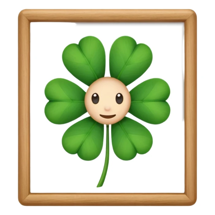 Clover holding large blank sign sticker