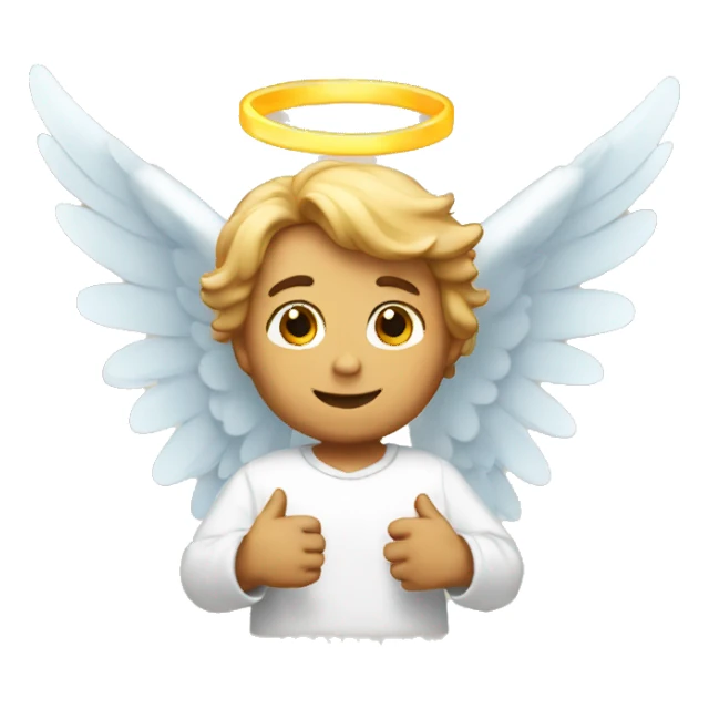 An angel with a start around him sticker