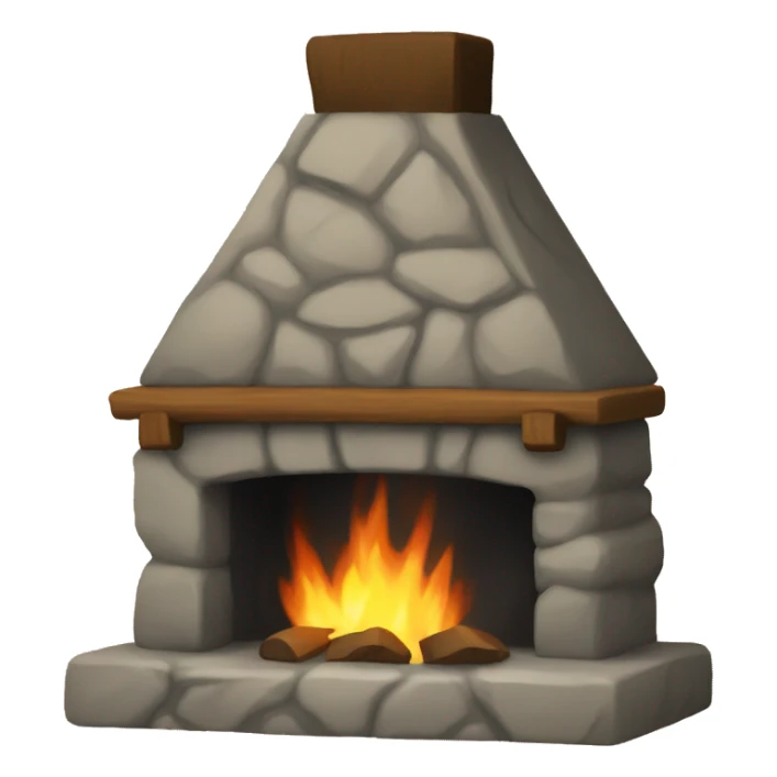 camp fireplace sticker