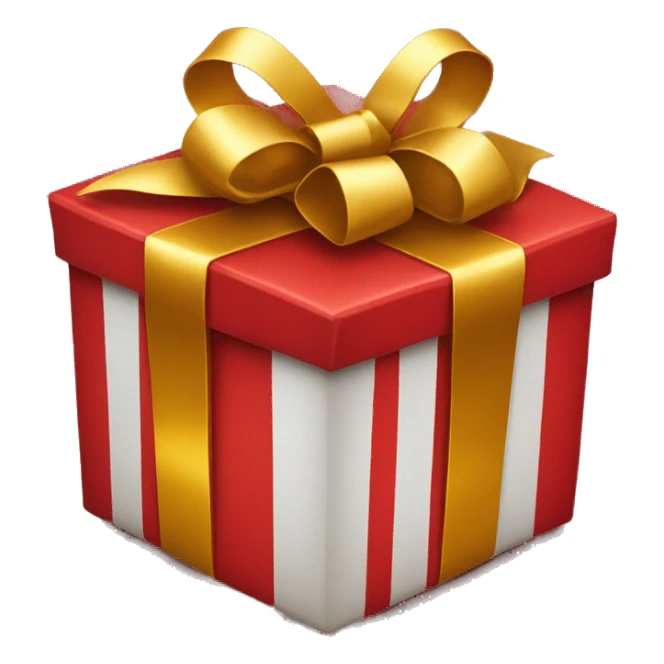 RED GIFTBOX with gold ribbon  sticker