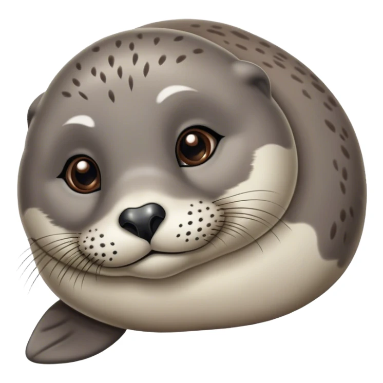 Cute, Disney-style harbor seal laying down sticker