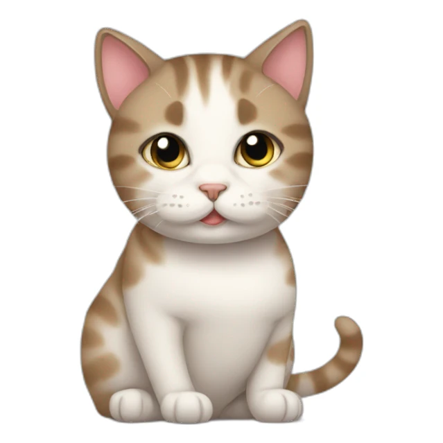 pregnant cat sticker