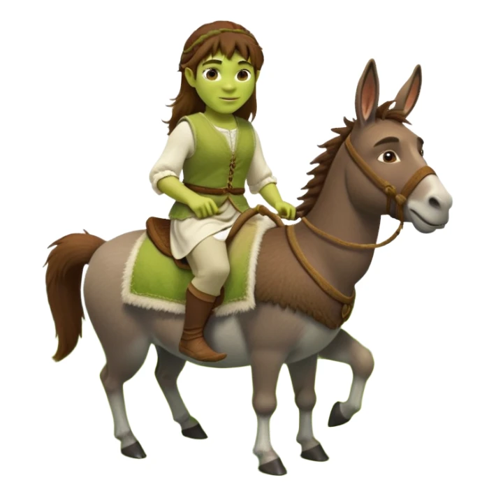 Shrek riding donkey sticker