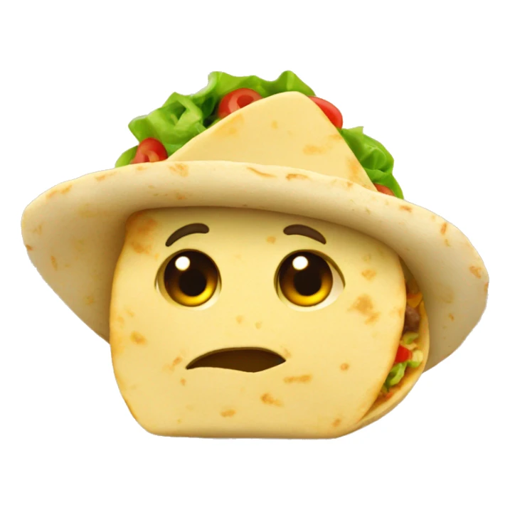 a soft tortilla Mexican taco sticker