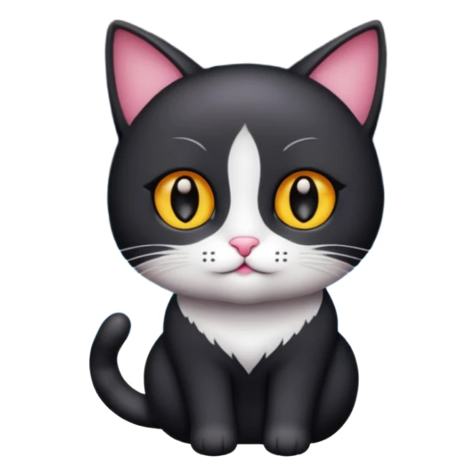 Crea un gato con ojos de estrellas  sticker