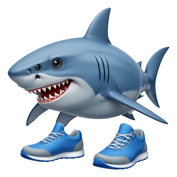 Shark with blue shoes  sticker