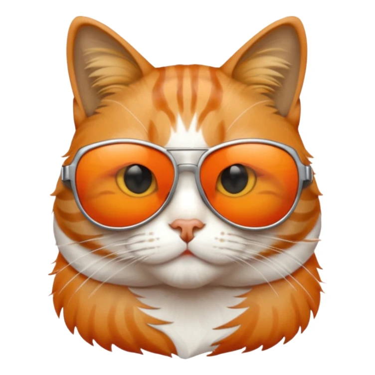Cat wearing sunglasses sticker