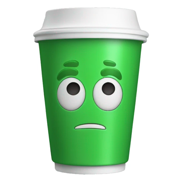 double styrofoam cup with green liquid sticker