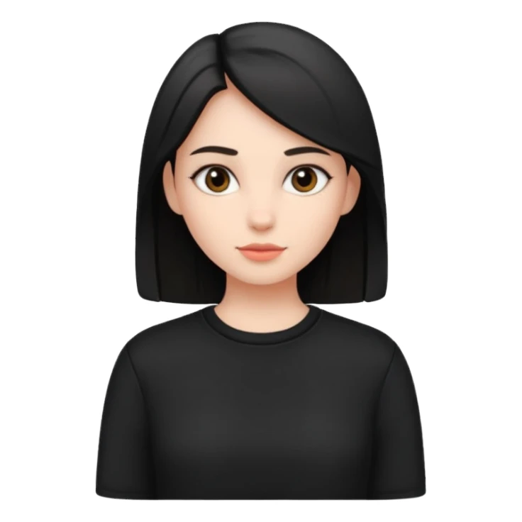 Fancy girl black casual sticker