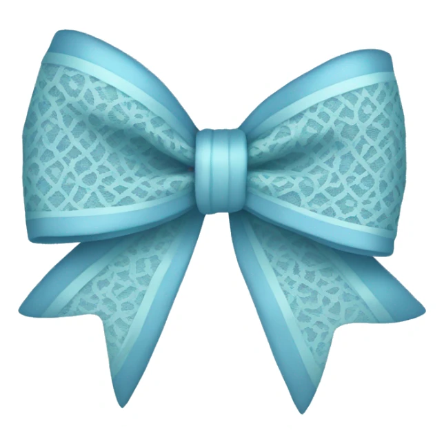 Light blue lace bow sticker
