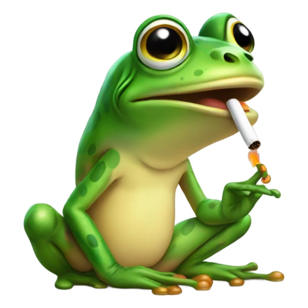 Frog smoking and speaking brasileiro sticker