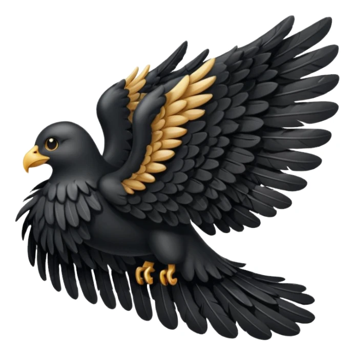 Black angel wing sticker