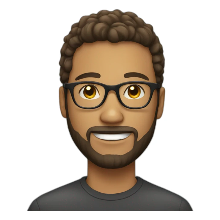 young man with glasses and beard sticker