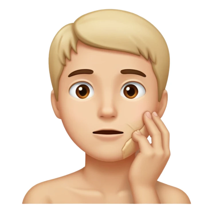 Somebody scratching there chin sticker